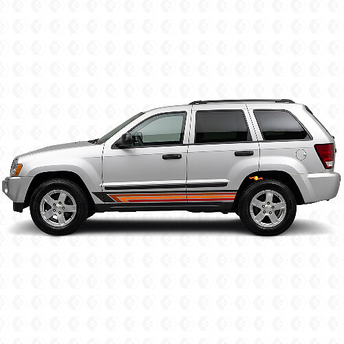 Strisce dritte vintage adesive laterali per Jeep Grand Cherokee 2005-2010_1
