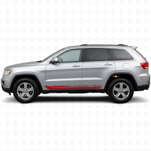 Adesivo in vinile con strisce laterali curve a scacchi per Jeep Grand Cherokee 2011-2021_3