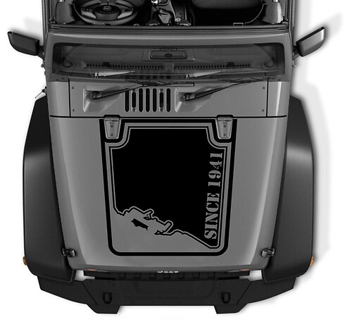 Jeep wrangler TJ mountain decal cappuccio grafico cappuccio Decal CJ ​​YJ TJ JK Adesivo in vinile