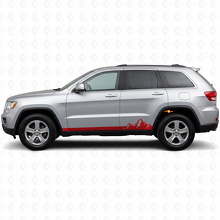 Adesivo laterale a strisce sottili Mountains per Jeep Grand Cherokee 2011-2021_3