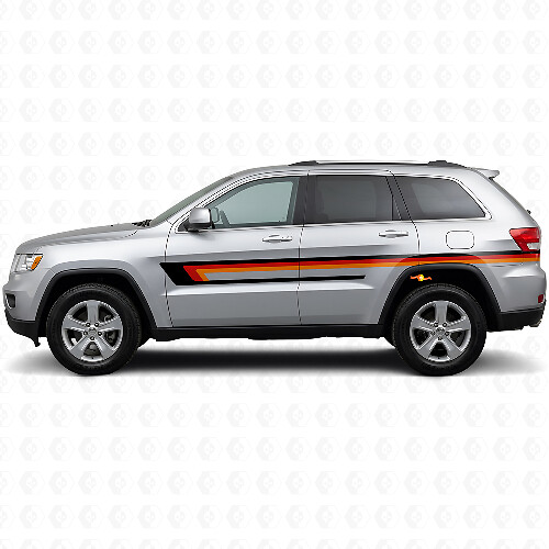 Adesivo in vinile laterale a tripla striscia per Jeep Grand Cherokee 2011-2021_1
