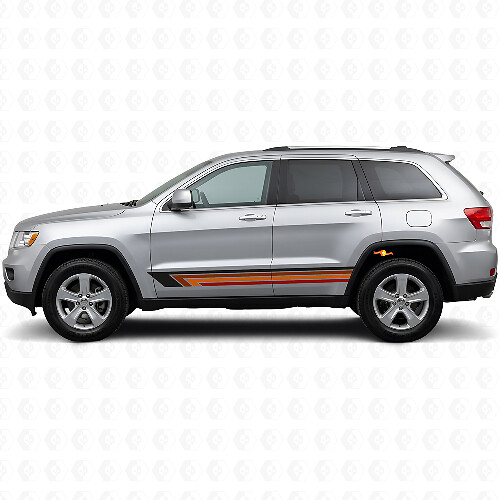 Adesivo Laterale in Vinile Vintage a Strisce Dritte per Jeep Grand Cherokee 2011-2021