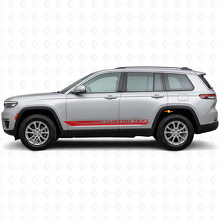 Adesivo in Vinile a Bande Laterali Curve a Scacchi per Jeep Grand Cherokee 2021+_3