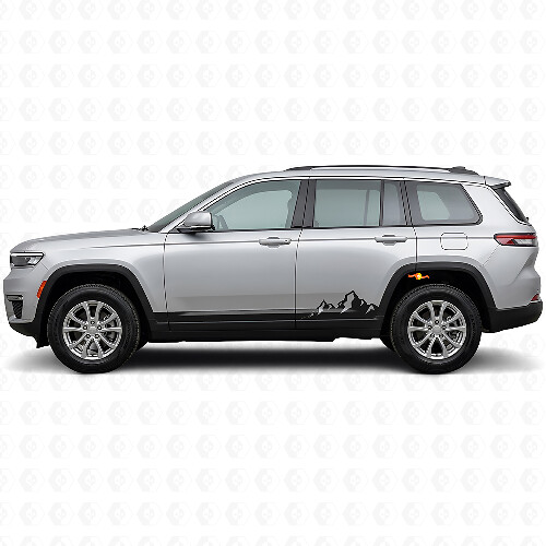 Adesivo laterale a strisce sottili Montagne per Jeep Grand Cherokee 2021+