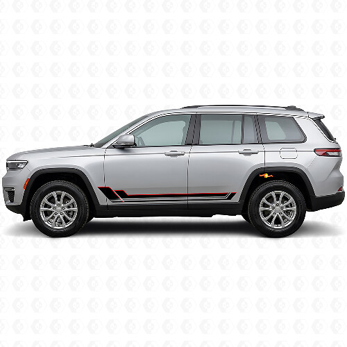 Adesivo in Vinile con Strisce Gemelle per Minigonne Jeep Grand Cherokee 2021+