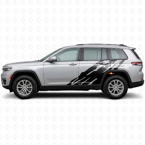 Adesivo laterale in vinile con grafica schizzi di fango per Jeep Grand Cherokee 2021+
