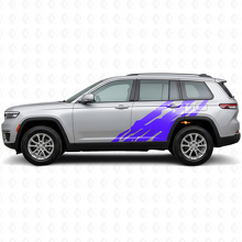 Adesivo laterale in vinile con grafica schizzi di fango per Jeep Grand Cherokee 2021+_2