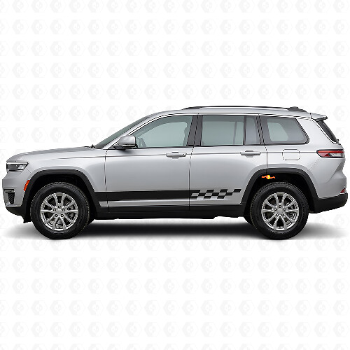 Adesivo Laterale a Strisce a Scacchi per Jeep Grand Cherokee 2021+
