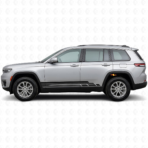Kit di Adesivi Laterali a Strisce Curve per Jeep Grand Cherokee 2021+