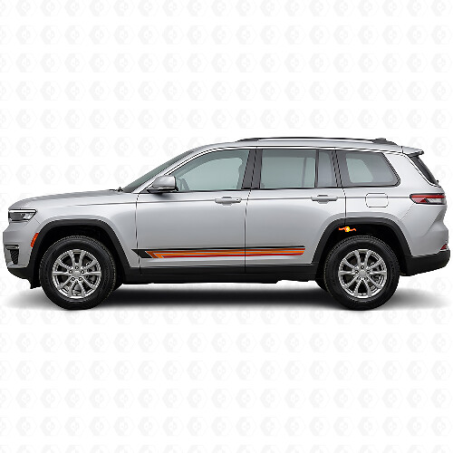 Strisce Laterali Vintage Diritte Adesivo Vinile per Jeep Grand Cherokee 2021+