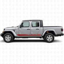 Adesivo in Vinile con Strisce Laterali Curvate a Scacchi per Jeep Gladiator 2020+_3