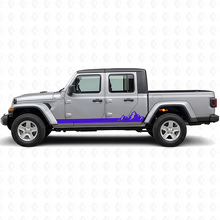 Adesivo laterale in vinile con sottili strisce a montagna per Jeep Gladiator 2020+_2