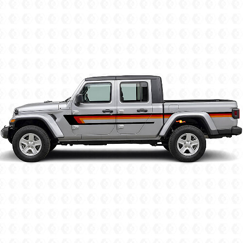 Adesivo Vinile Tri Strisce Lato Porta per Jeep Gladiator 2020+