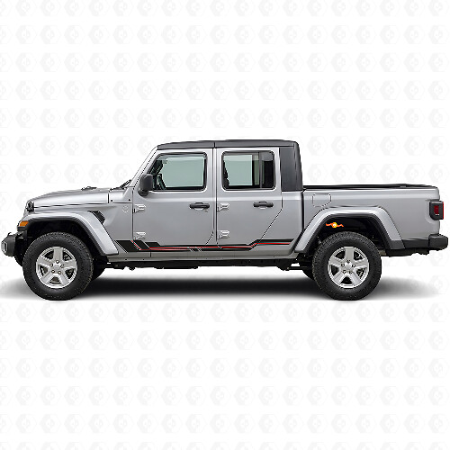 Adesivo in vinile con strisce curve per sottoporta Jeep Gladiator 2020+_1