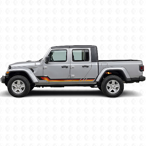 Adesivo in Vinile con Strisce Laterali Stile Vintage per Jeep Gladiator 2020+