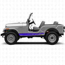 Kit di Adesivi in Vinile Decorati per Strisce Laterali per Jeep CJ-5 1955-1983_2