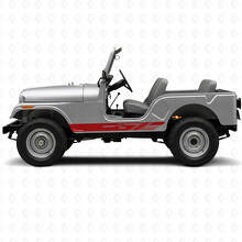 Kit di Adesivi in Vinile Decorati per Strisce Laterali per Jeep CJ-5 1955-1983_3