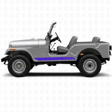 Adesivo Vinile di Strisce Laterali in Stile Topografico per Jeep CJ-5 1955-1983_2