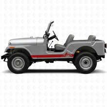 Adesivo Laterale in Vinile a Strisce Stile Montagne per Jeep CJ-5 1955-1983_2
