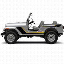 Adesivo Vinile Laterale a Strisce Gemelle per Jeep CJ-5 1955-1983_2