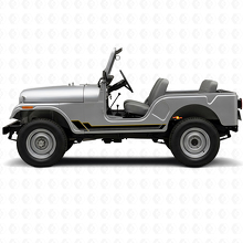 Adesivo Vinile con Doppie Strisce per Minigonne Jeep CJ-5 1955-1983_2
