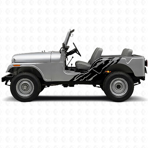 Adesivo in Vinile Grafica Paraspruzzi Laterale per Jeep CJ-5 1955-1983_1