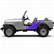 Adesivo in Vinile Grafica Paraspruzzi Laterale per Jeep CJ-5 1955-1983_2