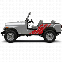 Adesivo in Vinile Grafica Paraspruzzi Laterale per Jeep CJ-5 1955-1983_3