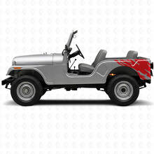 Adesivo Vinile Grafico Paraspruzzi Laterale Posteriore per Jeep CJ-5 1955-1983_3