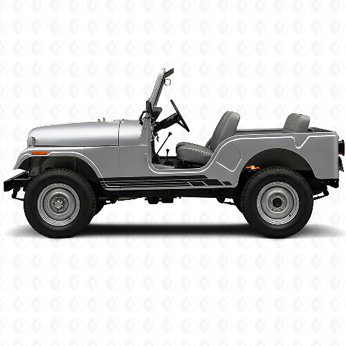 Kit di Adesivi Laterali a Strisce Curvate per Jeep CJ-5 1955-1983