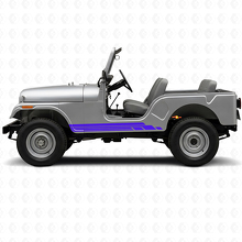 Kit di Adesivi Laterali a Strisce Curvate per Jeep CJ-5 1955-1983_2