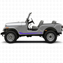 Adesivo laterale a strisce a nido d'ape per Jeep CJ-5 1955-1983_2