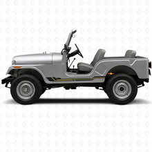 Adesivo in Vinile per Minigonne con Strisce Curve per Jeep CJ-5 1955-1983_2