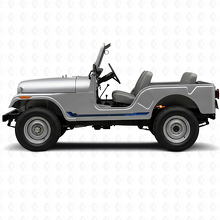 Adesivo in vinile a strisce laterali stile racing per Jeep CJ-5 1955-1983_2
