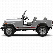 Adesivo in vinile a strisce laterali stile racing per Jeep CJ-5 1955-1983_3