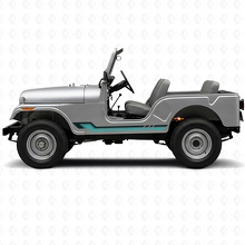 Adesivo in vinile con strisce laterali stile vintage per Jeep CJ-5 1955-1983_2