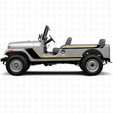 Adesivo Vinile Laterale Doppia Striscia per Jeep CJ-6 1955-1975_2