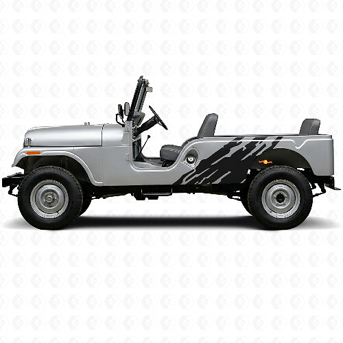 Adesivo in Vinile con Grafica Splash di Fango Laterale per Jeep CJ-6 1955-1975_1