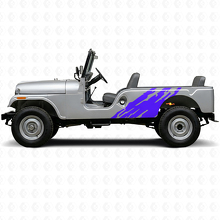 Adesivo in Vinile con Grafica Splash di Fango Laterale per Jeep CJ-6 1955-1975_2