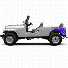 Adesivo Vinile Grafica Schizzi di Fango Laterale Posteriore per Jeep CJ-6 1955-1975_2