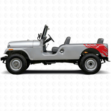 Adesivo Vinile Grafica Schizzi di Fango Laterale Posteriore per Jeep CJ-6 1955-1975_3