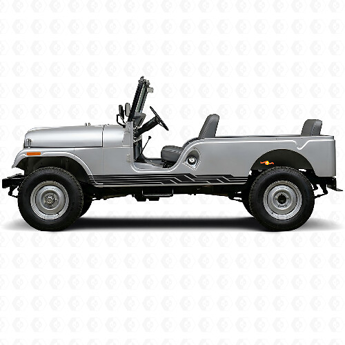 Adesivo Laterale in Vinile con Strisce Intrecciate per Jeep CJ-6 1955-1975_1