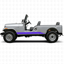 Kit Adesivi Laterali a Strisce Curve per Jeep CJ-6 1955-1975_2