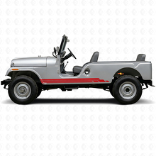 Kit Adesivi Laterali a Strisce Curve per Jeep CJ-6 1955-1975_3