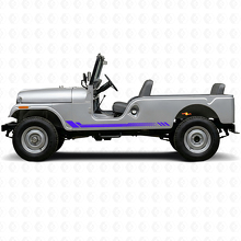 Adesivo laterale a strisce a nido d'ape per Jeep CJ-6 1955-1975_2