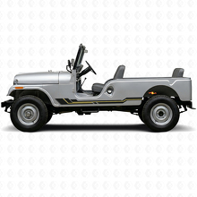 Adesivo in Vinile per Minigonna con Linee Curve per Jeep CJ-6 1955-1975_2