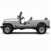 Adesivo Vinilato a Strisce Laterali Stile Racing per Jeep CJ-6 1955-1975_2