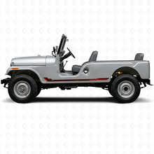 Adesivo Vinilato a Strisce Laterali Stile Racing per Jeep CJ-6 1955-1975_3