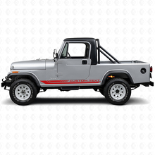 Adesivo in Vinile con Strisce Laterali Curve a Scacchiera per Jeep CJ-8 Scrambler 1981-1986_3