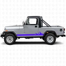 Adesivo Laterale in Vinile con Sottili Strisce Montane per Jeep CJ-8 Scrambler 1981-1986_2